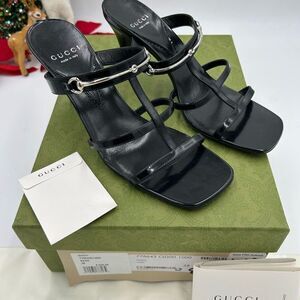 Women’s Gucci, leather Horsebit sandals size 38 made in Italy